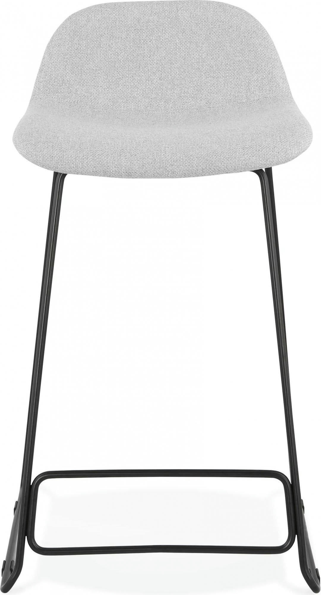 VANCOUVER MINI - Tabouret de bar Tissu Gris H. assise 66 cm rembourré