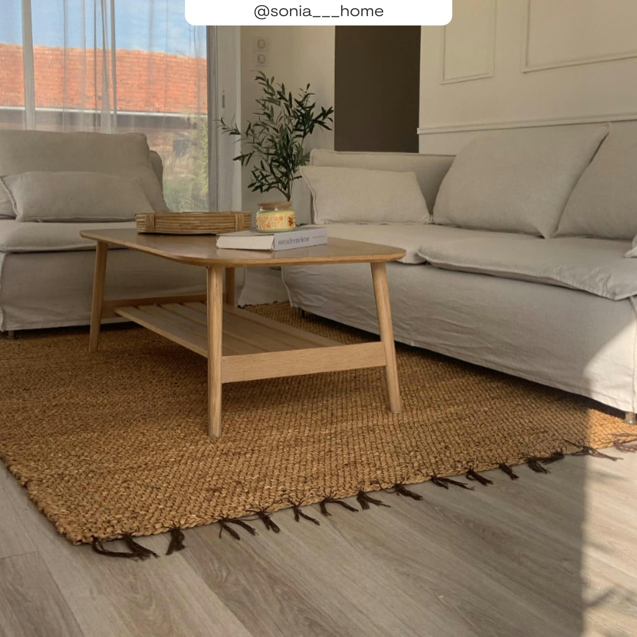 WILLOW - Tapis rectangulaire en jacinthe d'eau 215x150 cm