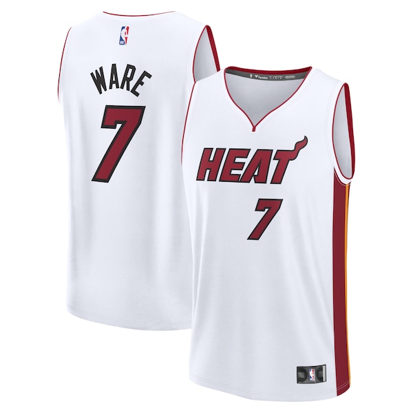 Kel'el Ware Miami Heat  Youth Fast Break Replica Player Jersey - Association - White Edition