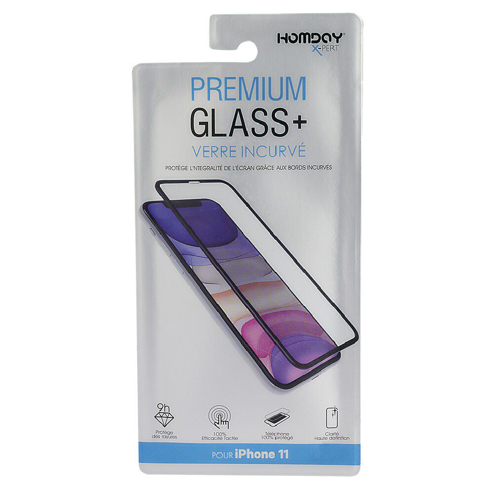 Verre trempé incurvé pour Iphone 11 transparent