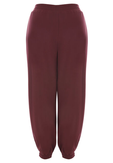 Womens Burgundy Balloon Joggers