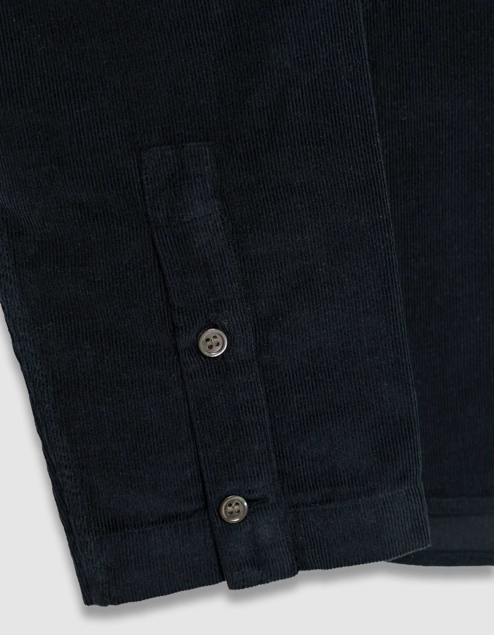 Chemise vareuse bleu marine velours Homme