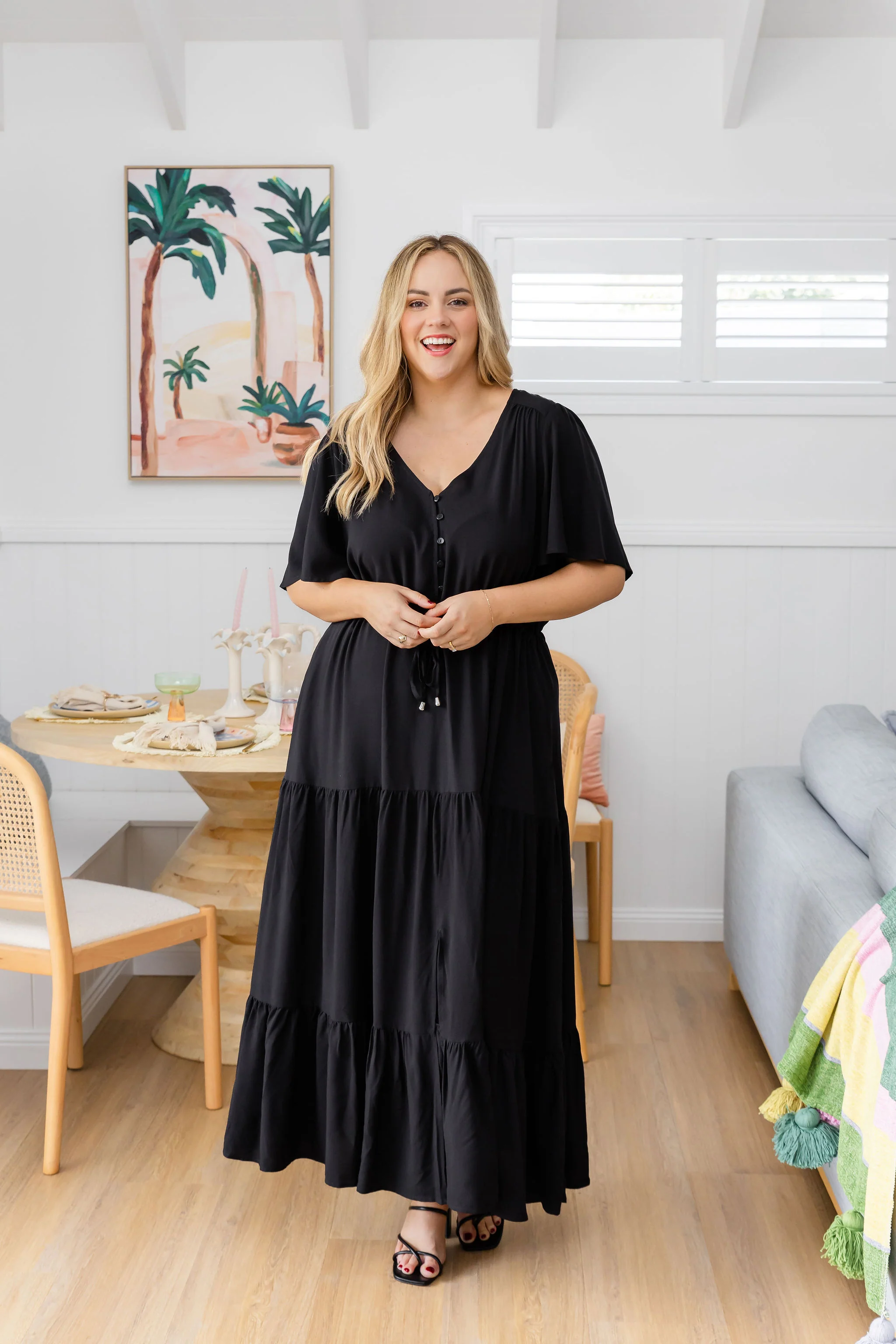Bonnie Maxi Dress in Black