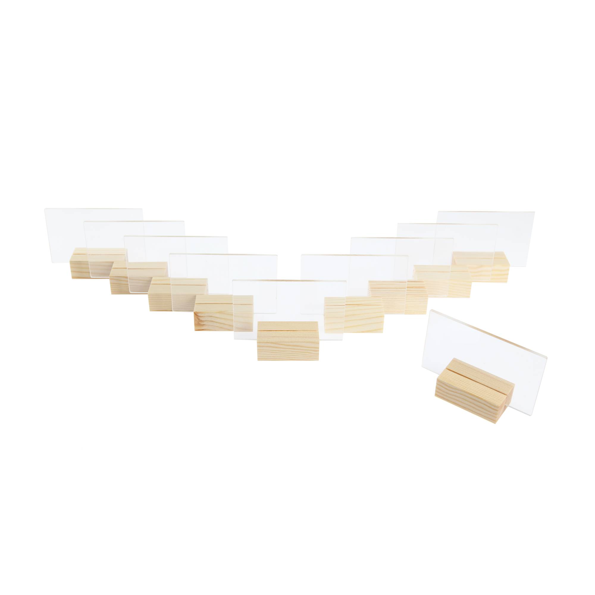 Clear Mini Acrylic Table Signs 10 Pack