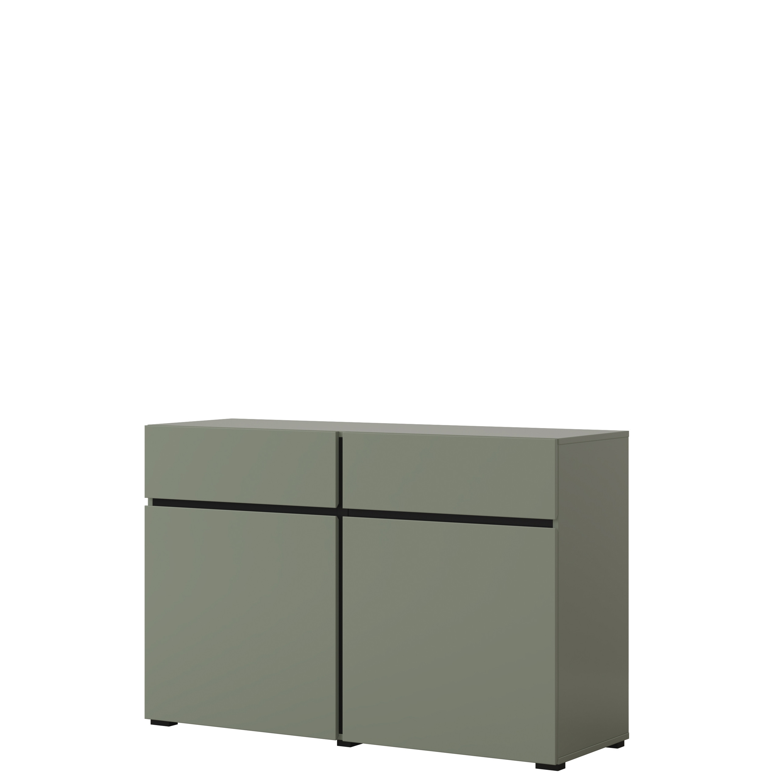 Zielona komoda 120 cm CROSS z szufladami