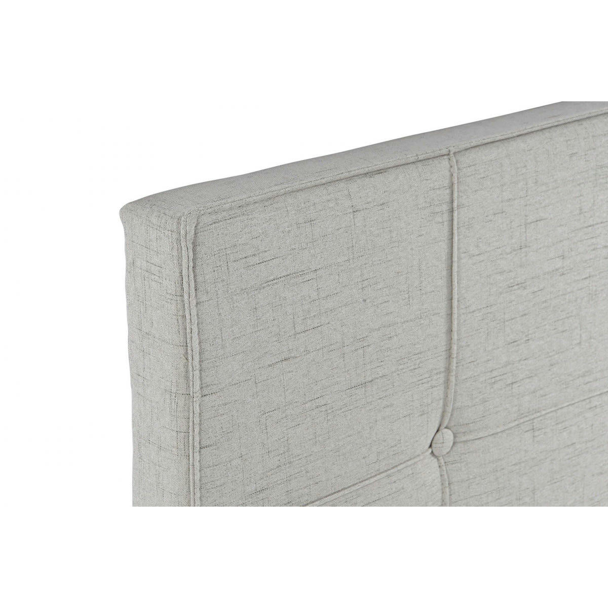 CARRÉS - Tête de lit capitonnée carrés polyester gris clair L160cm