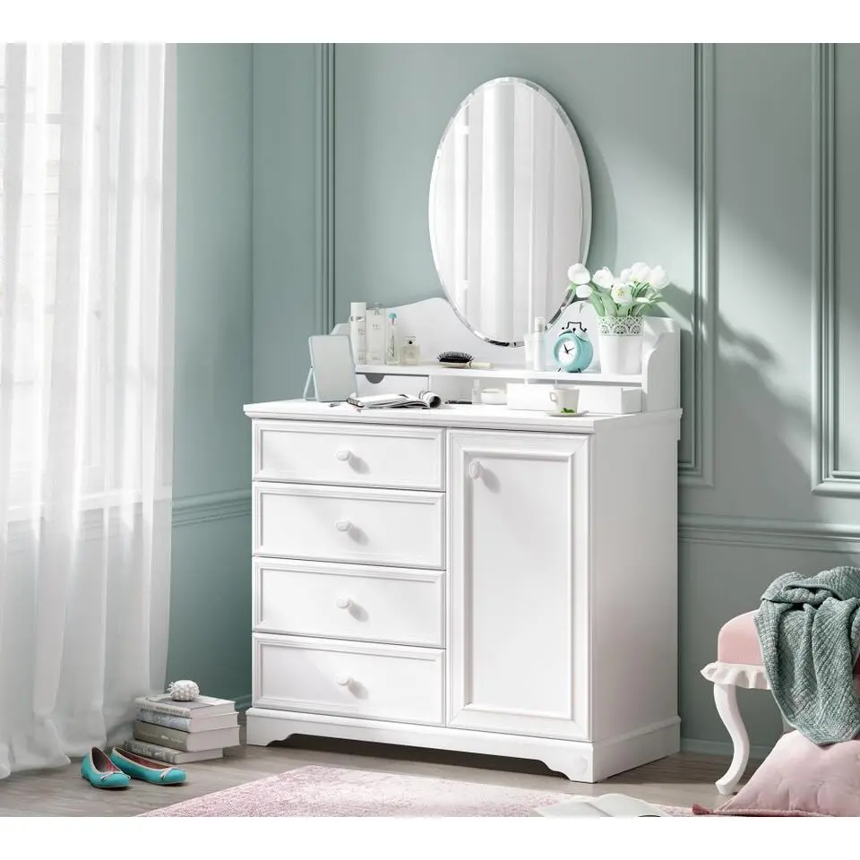 Rustic commode ladekast wit compleet meisjeskamer