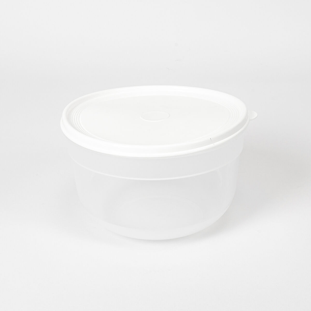 Caixa redonda com tampa branca 4l