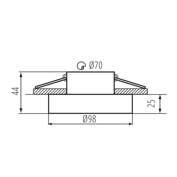 Pierścień oprawy punktowej LightLogic LL BAKU DSO-A/A 30547 oczko halogen