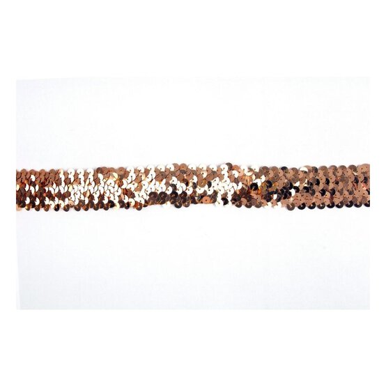 Gold 30mm Sequin Stretch Trim by the Metre