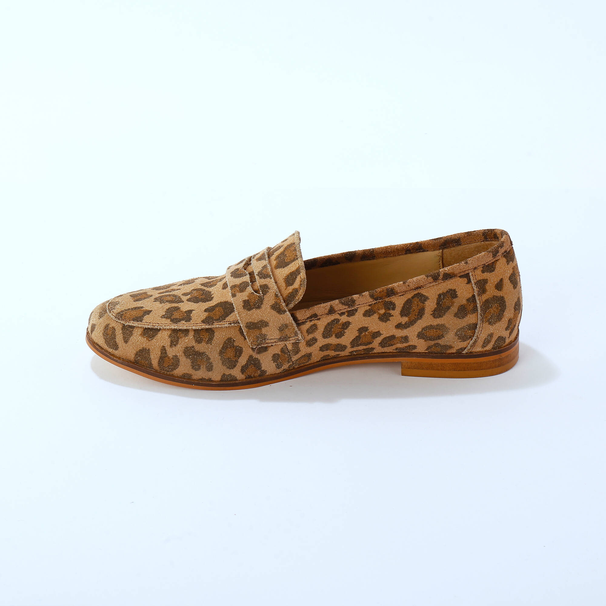 Mocassins cuir léopard