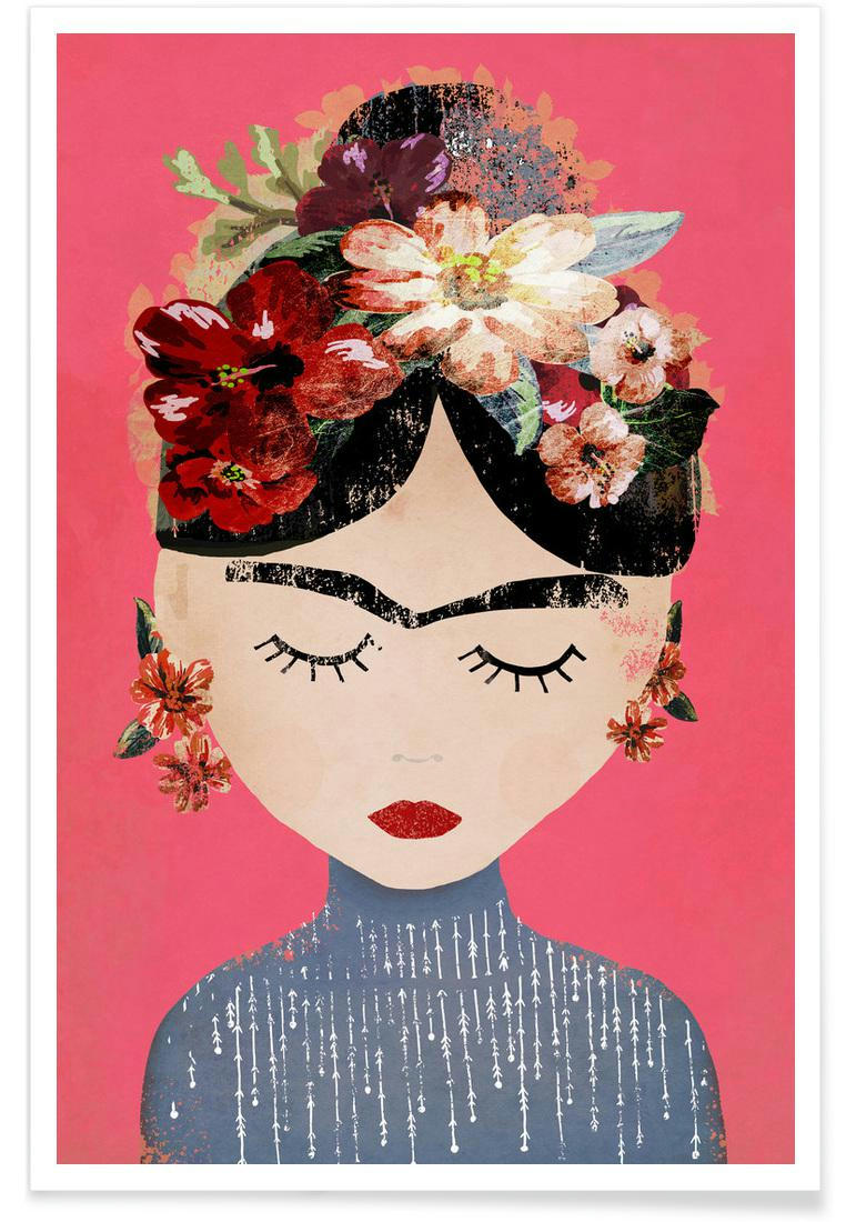 FRIDA PINK - Affiche rose