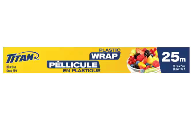 Titan Plastic Food Wrap, 82-ft