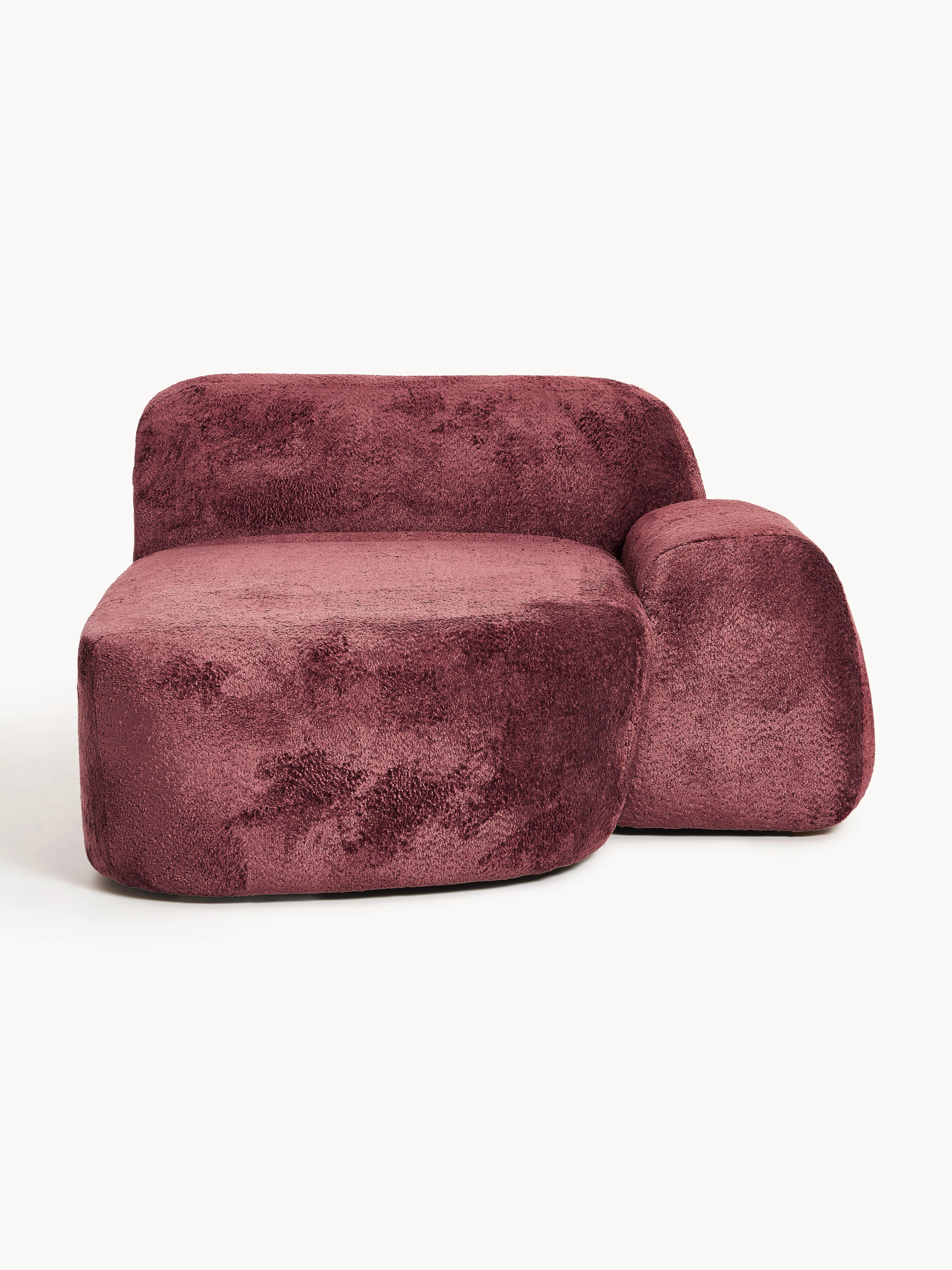 Chaise Corner Module Wolke aus Teddy-Bouclé