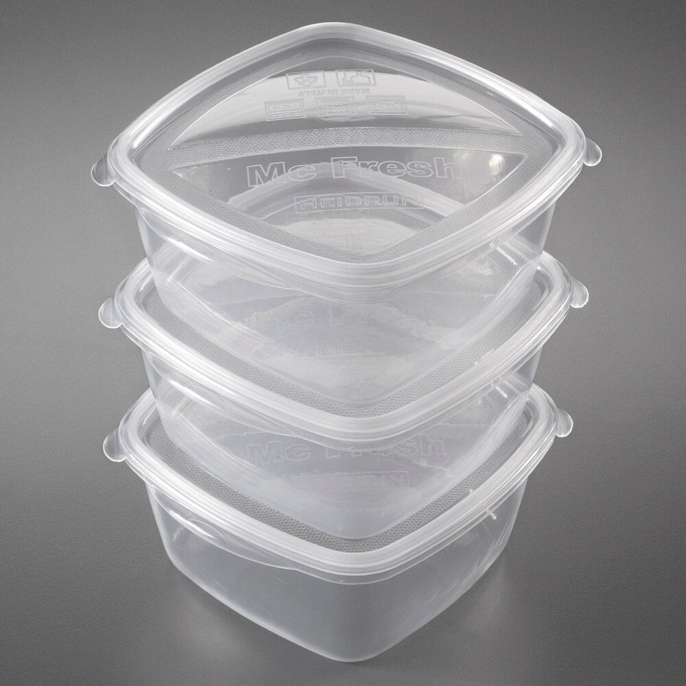 Conjunto de 3 caixas plásticas 1,2l