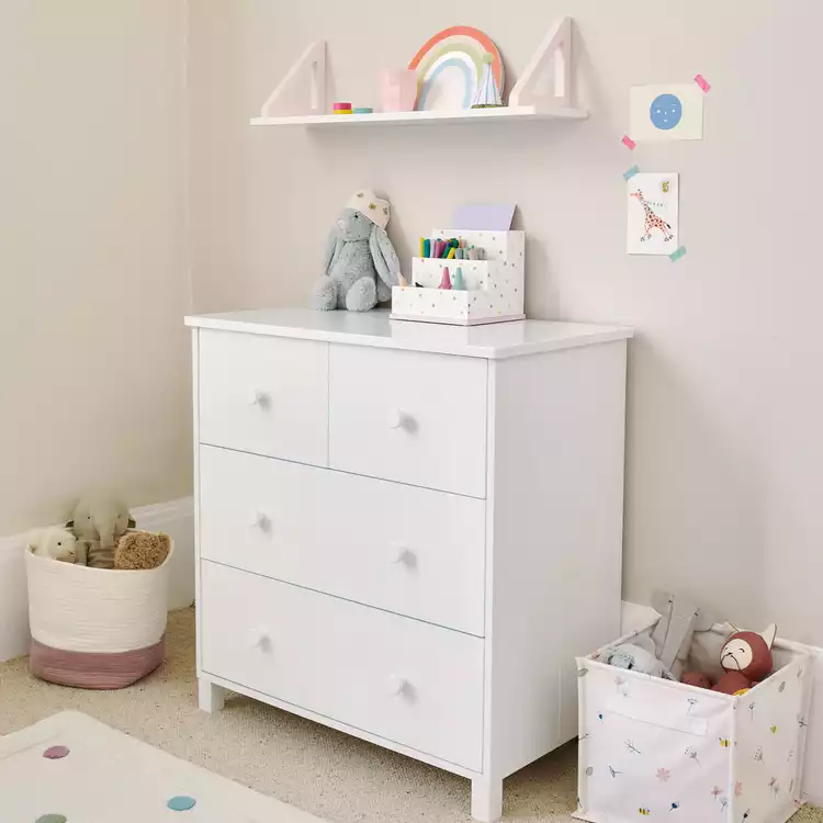 Great Little Trading Company Lulworth 4 Drawer Chest - White