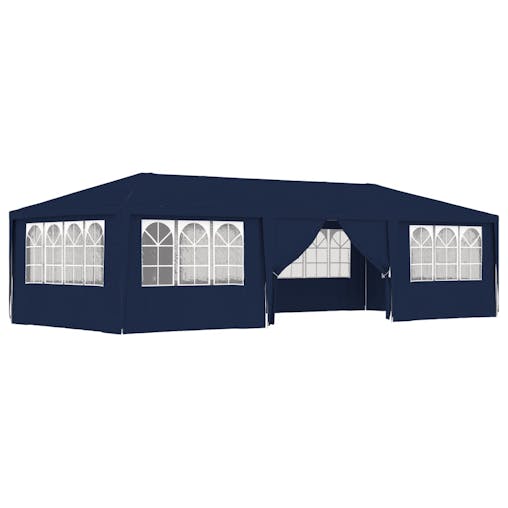 NNEVL Professional Party Tent with Side Walls 4x9 m Blue 90 g/m&sup2;