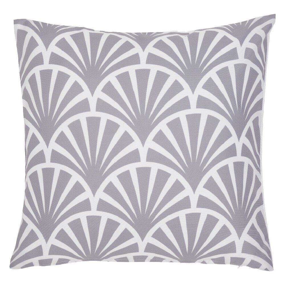 Housse de coussin motif imprimé plume de paon