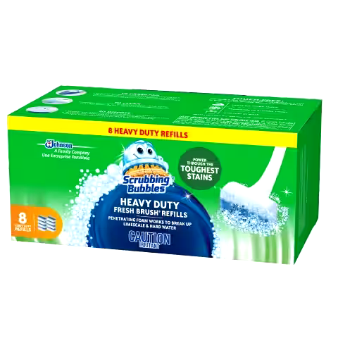 Scrubbing Bubbles Heavy Duty Fresh Brush System Toilet Brush Refills, 8-pk