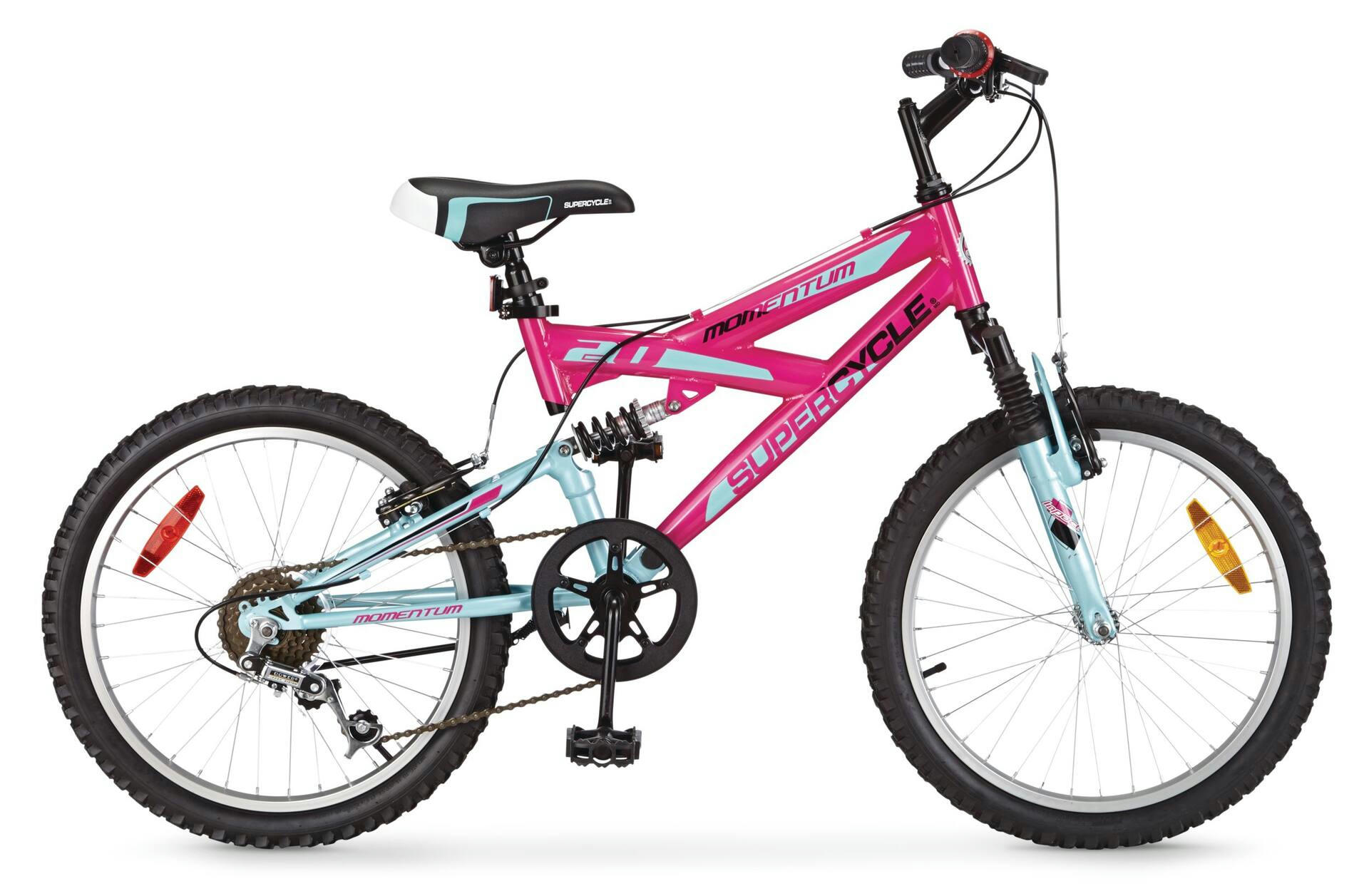 Supercycle Momentum Youth Dual-Suspension Mountain Bike,  20-in, Pink