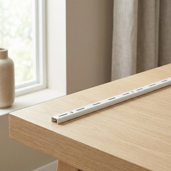 Crémaillère Lony simple perforation 200cm blanc Form