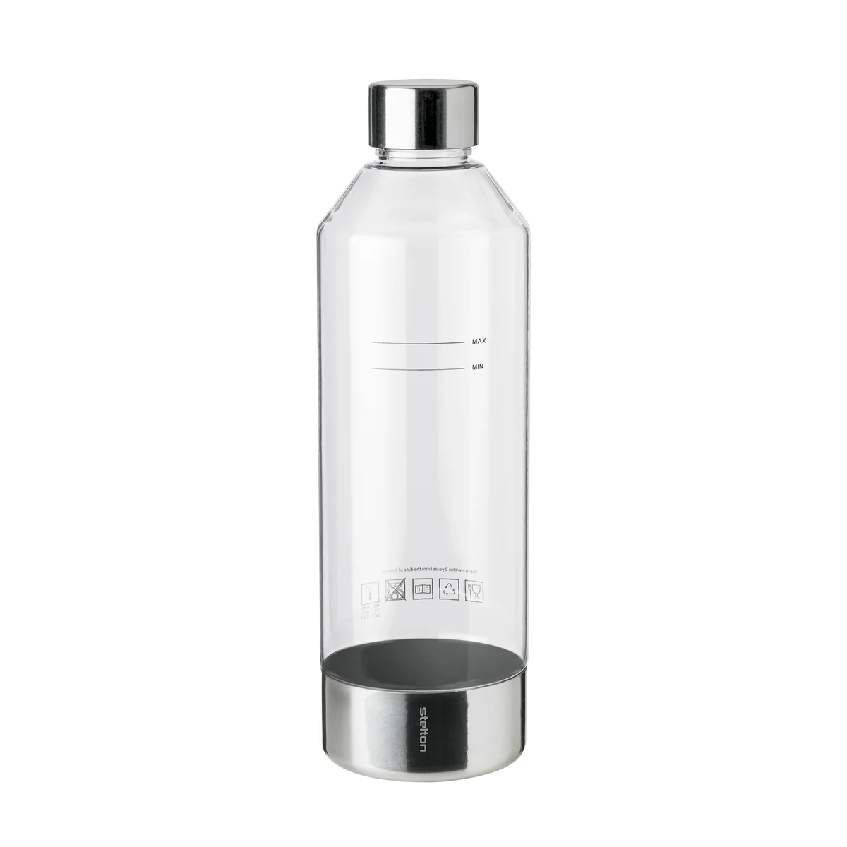 Stelton - Brus Wassersprudler Flasche, Edelstahl