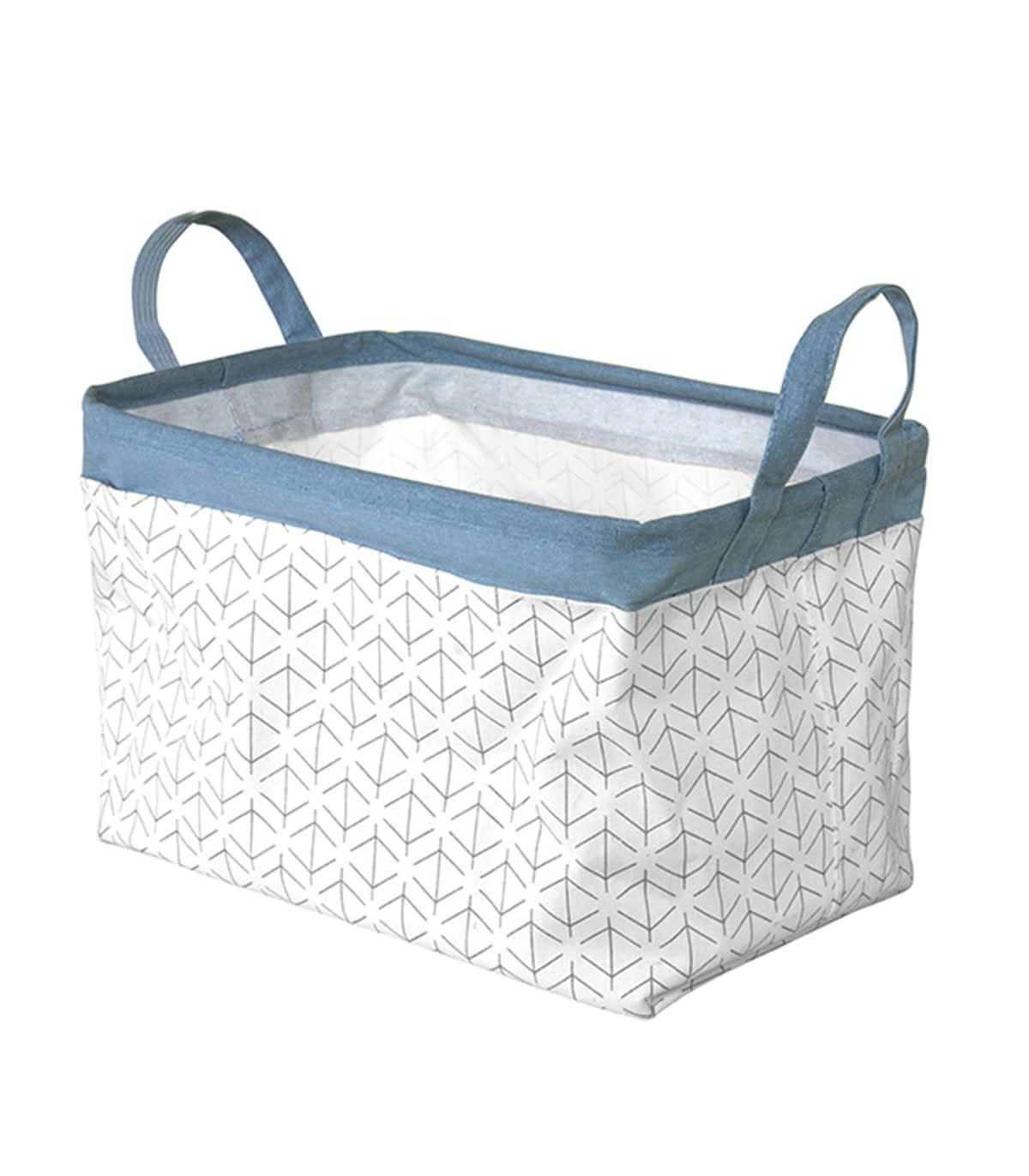 - Panier 2 poignées 38x26x26cm - Blanc