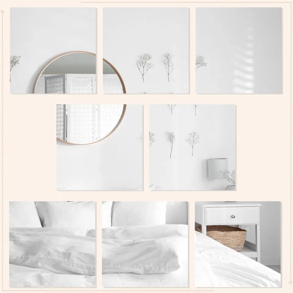 MISOU Plakspiegel 8 stuks 30x30cm Deurspiegel Hangend Zelfklevende spiegel Wa...