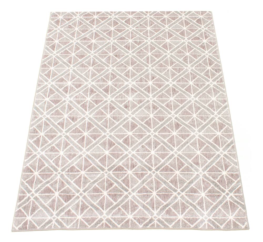 ECARPET Kylie Geometric Indoor Area Shag Rug, Grey, Assorted Sizes