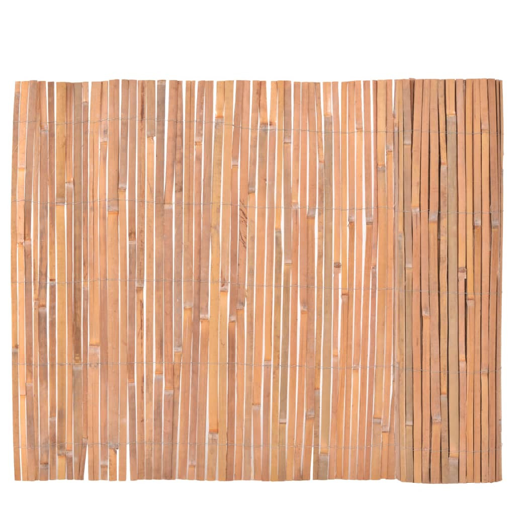 Ogrodzenie Brąz 100 x 400 cm Bambus vidaXL