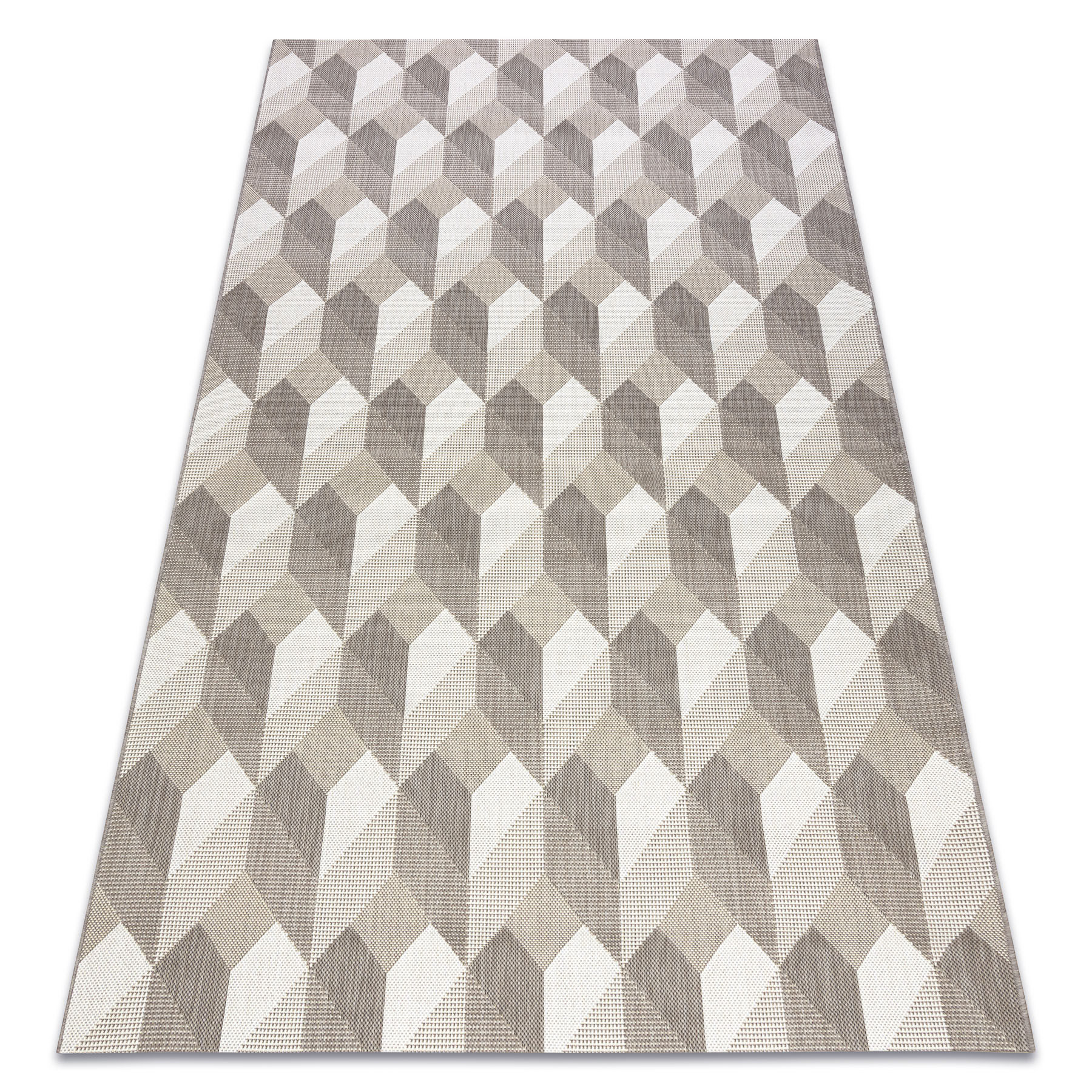 Dywan SZNURKOWY SIZAL FLAT 48624/686 KOSTKI 3D 120x170 cm