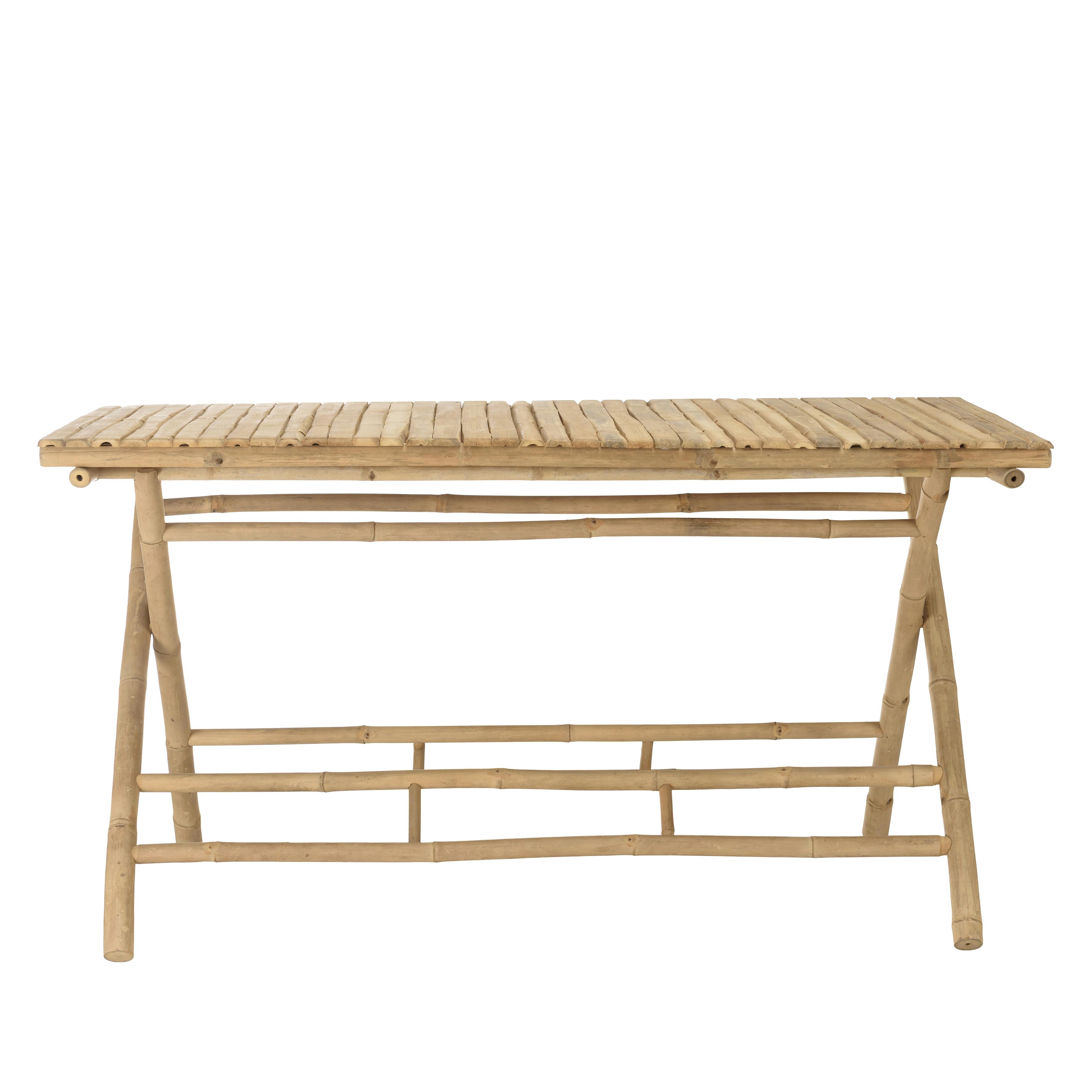 Table à manger pliante en bambou 140x70cm CALVIA