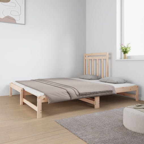 NNEVL Pull-out Day Bed 2x(92x187) cm Solid Wood Pine