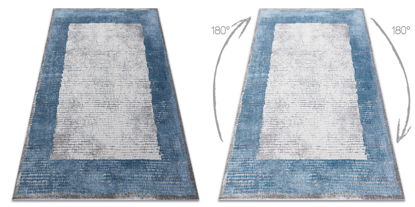 Dywan NOBLE nowoczesny9730 68 Ramka vintage przecierany - 120x170 cm