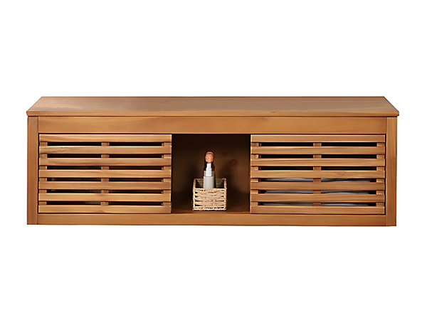 Meuble sous vasque suspendu en bois d'acacia - 130 cm - PENEBEL