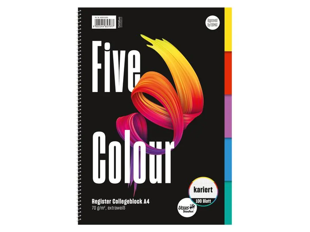 Notizbuch Five Color Spiral