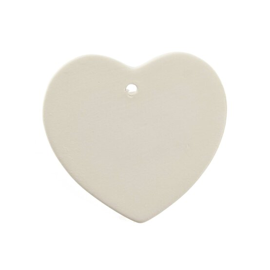 Unglazed Small Ceramic Heart 8cm x 8cm