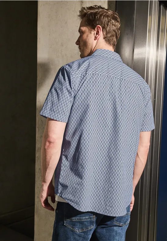 Gemustertes Popeline Hemd