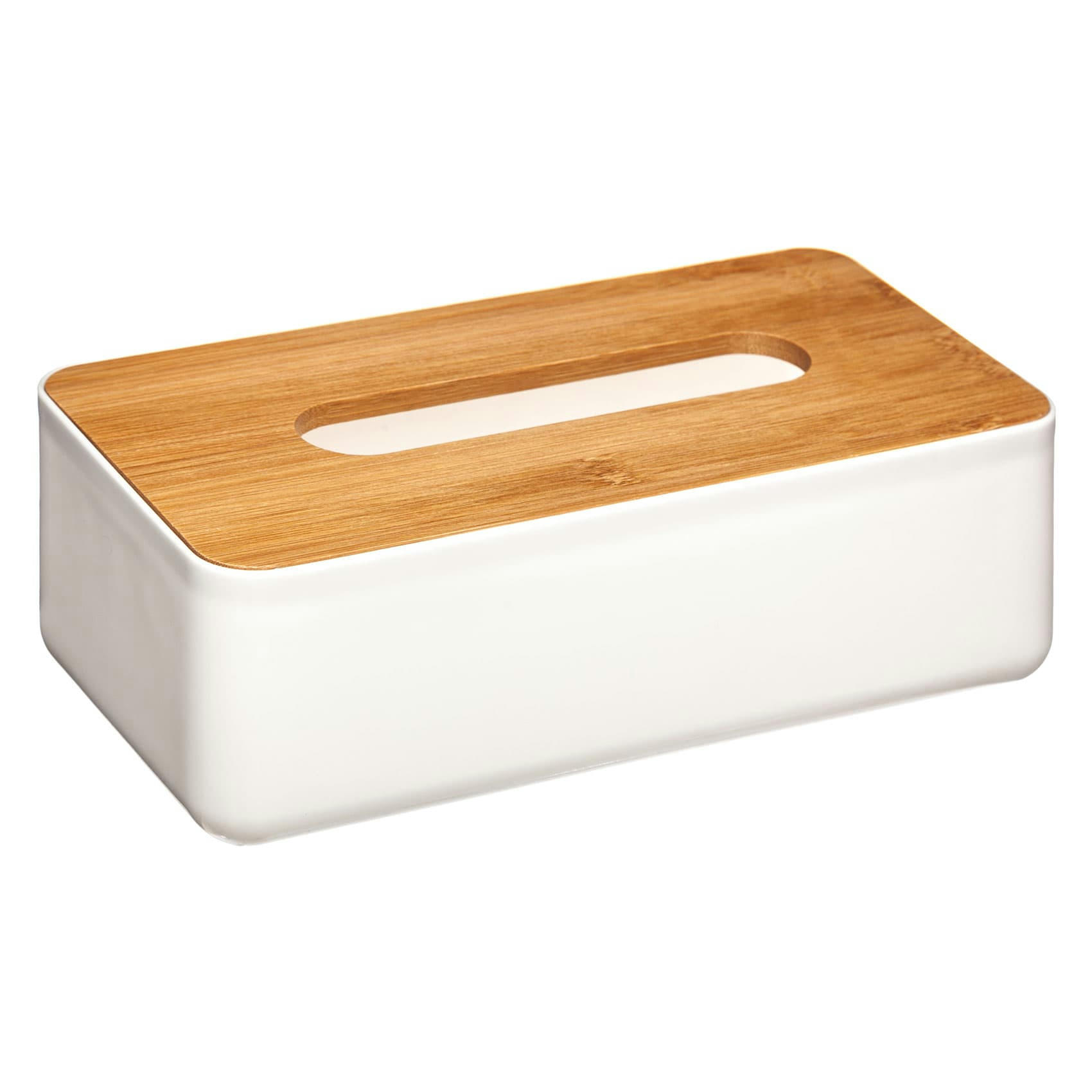 - Boite à mouchoir naturel polypropylène/bois blanc 26x13.2x8.5  cm