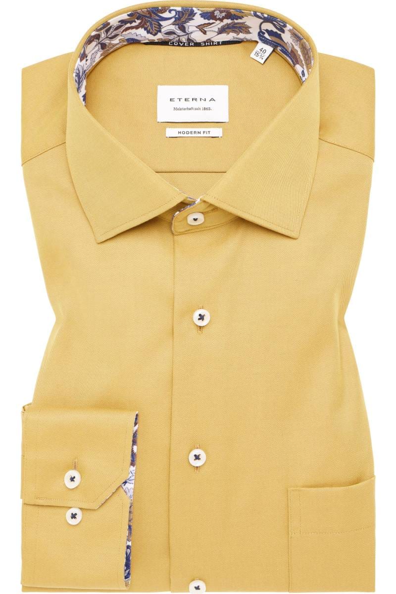 ETERNA Cover Shirt Modern Fit Hemd gelb, Einfarbig