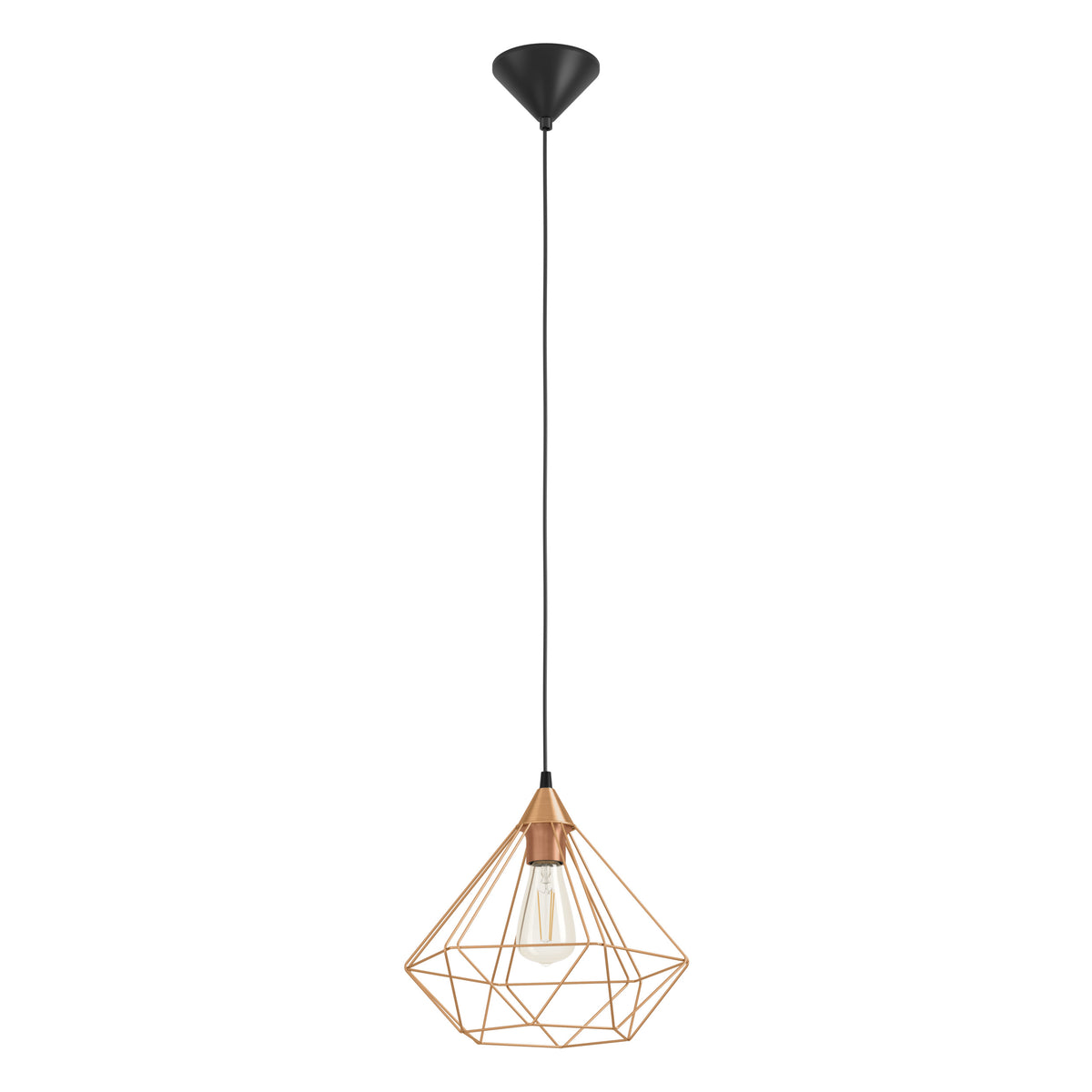 EGLO hanglamp Tarbes - e27 - 32.5 cm - zwart