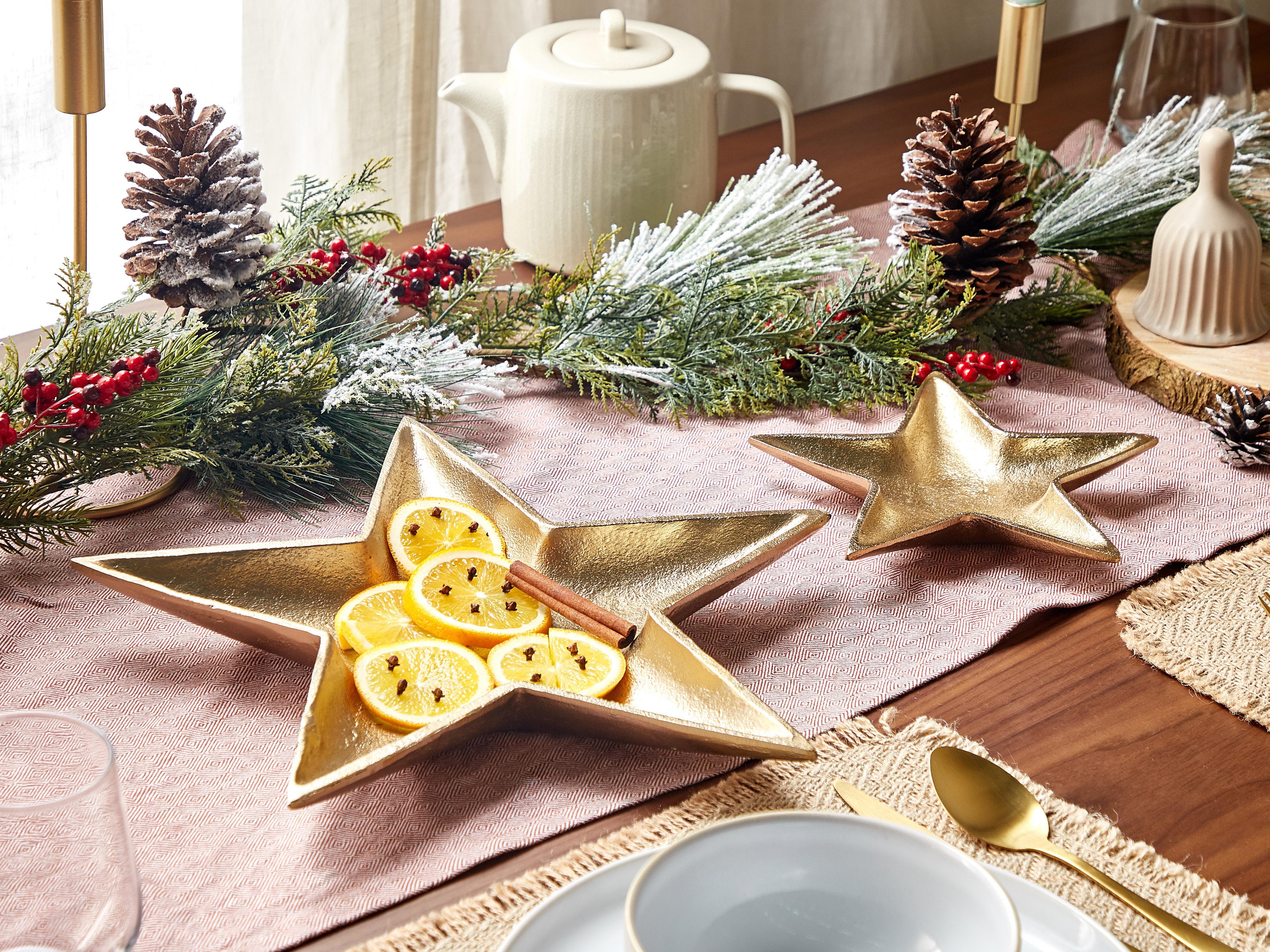 Set of 2 Trinket Dishes Star BANTEN Metal Gold