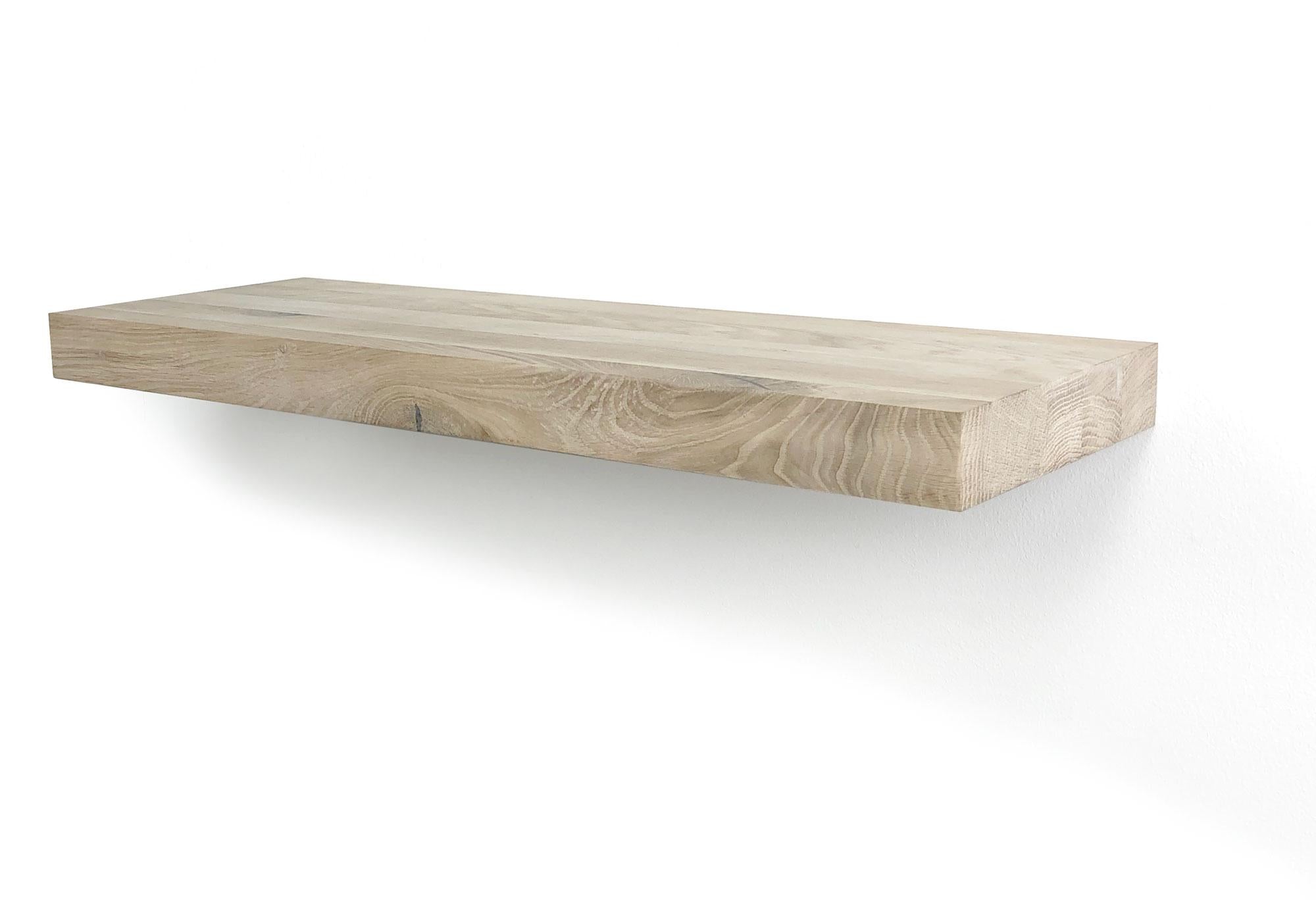 Woodbrothers Zwevende wandplank eiken recht 120x20cm