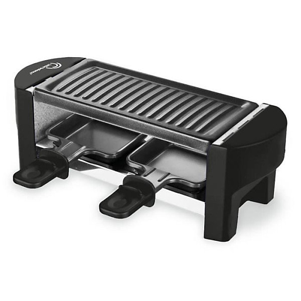 Appareil a raclette - LITTLE BALANCE - Juste nous 2 - 350 W - 2 personnes - Blanc / Noir