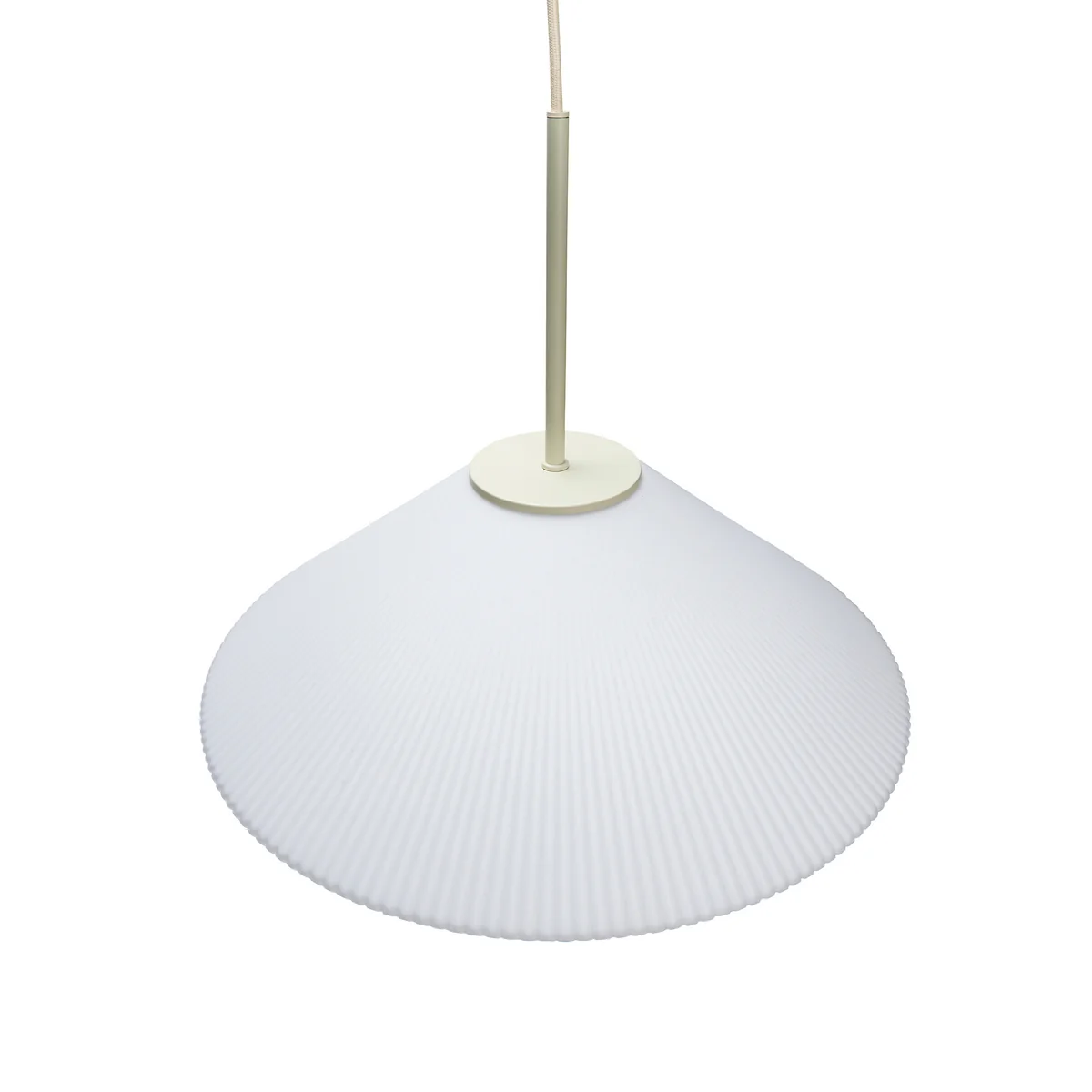 Hübsch Interior - Solid Pendelleuchte, sand / weiß