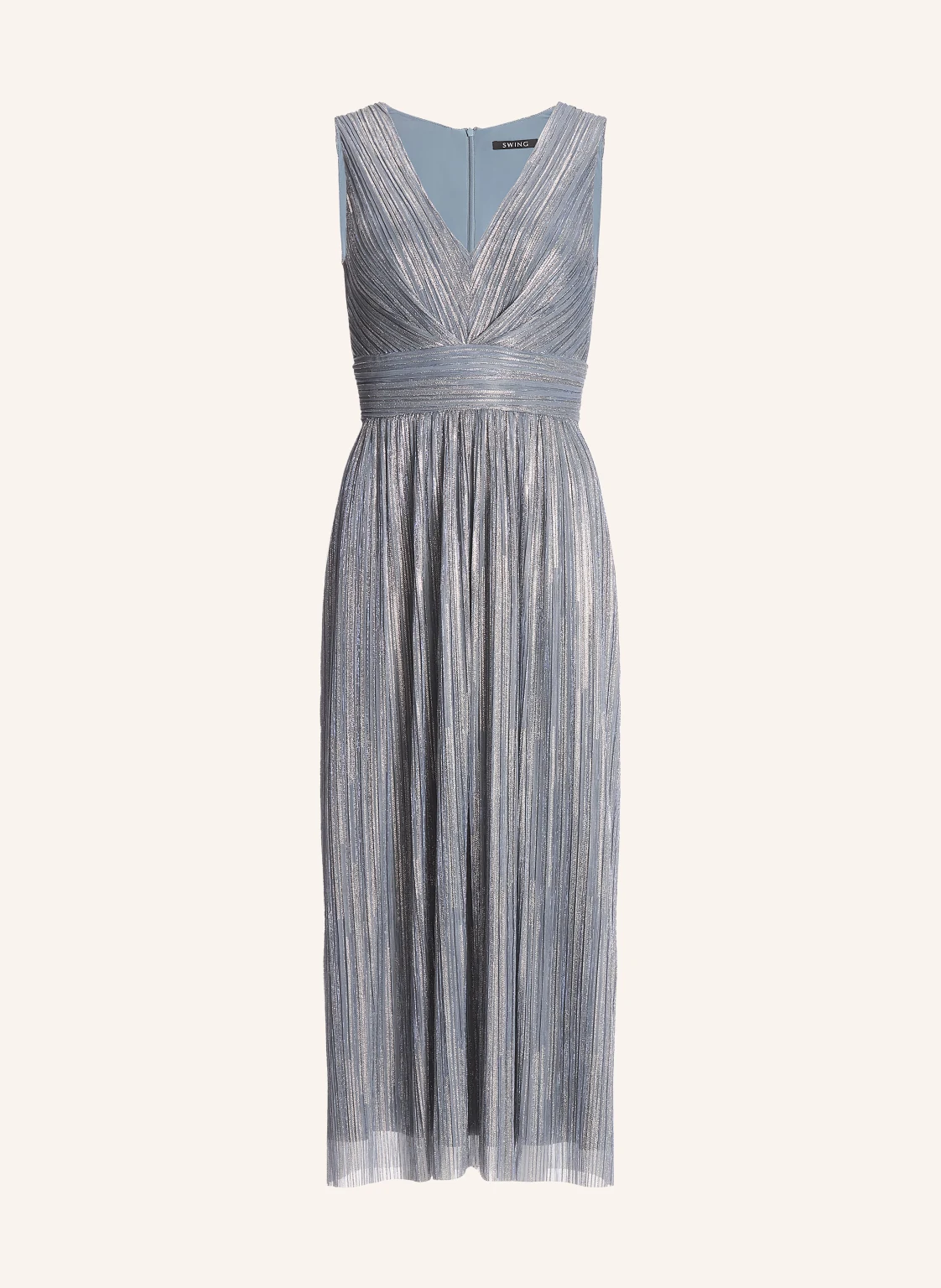 SWING Cocktailkleid mit Glitzergarn und Plissees
