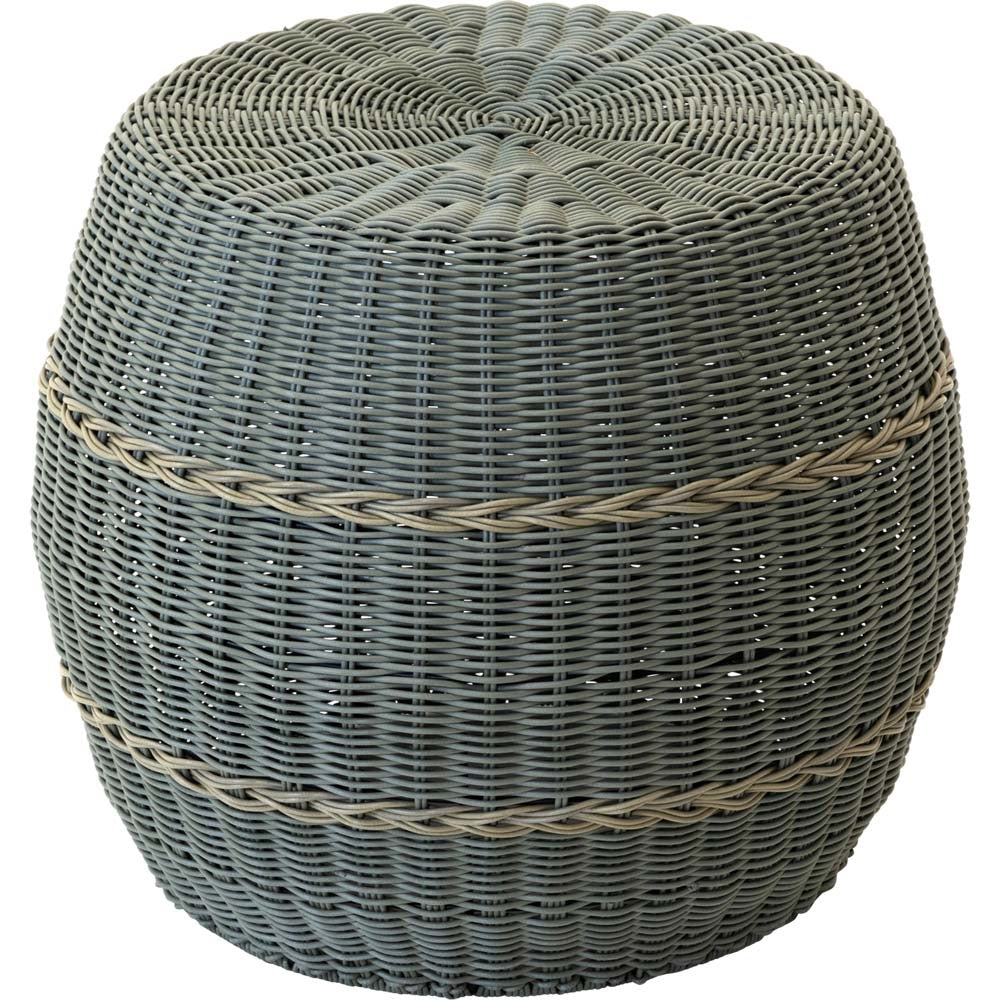 Lesli Living poef Laos - groen - Ø46x40cm