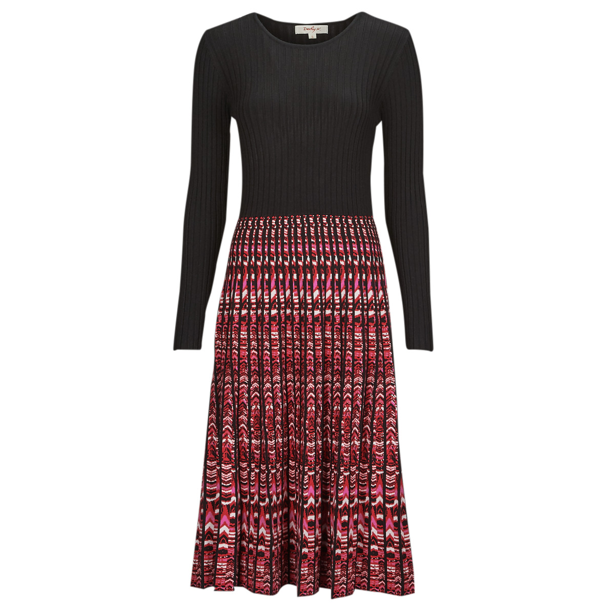 Derhy - GILLIAN ROBE - Black / Red