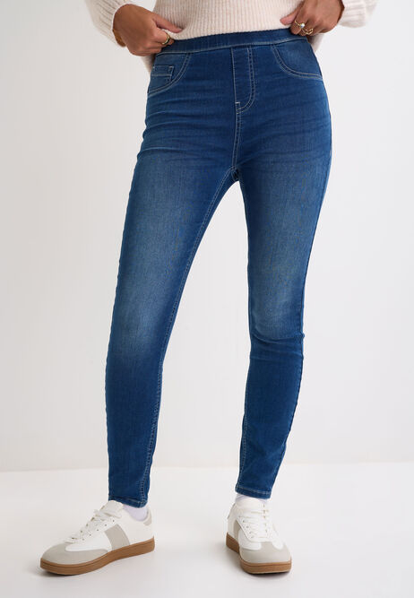 Womens Plain Blue Kate Shaper Jegging
