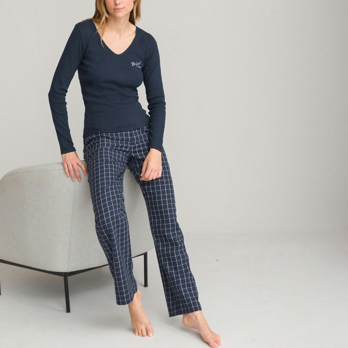 Pyjama, avec pantalon en flanelle